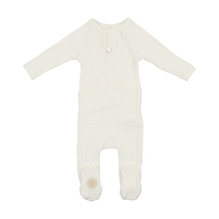 Mon Tresor Baby Cable Knit Layette Set Ivory