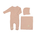 Mon Tresor Baby Cable Knit Layette Set Blush