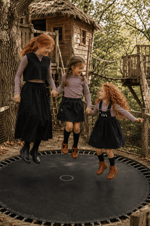 Dinky Baby Edith Suspender Black Denim