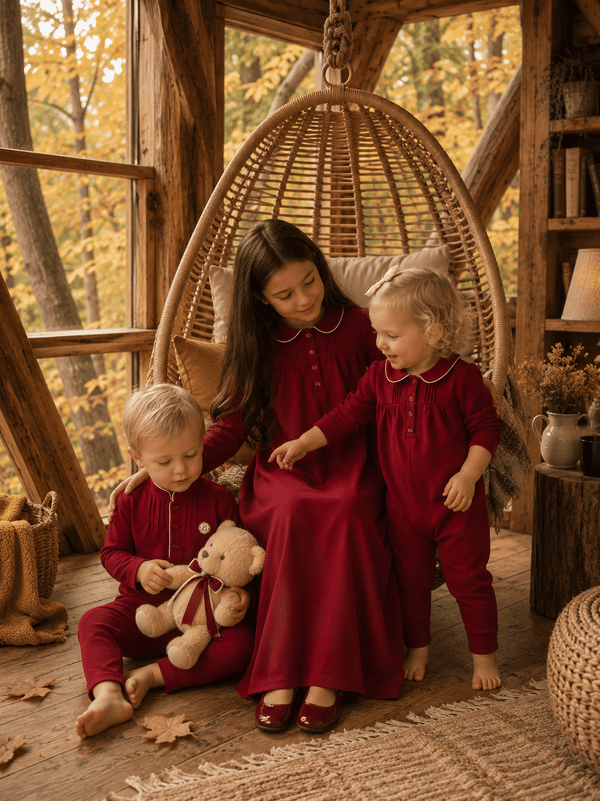 Dinky Baby Snake Robe Burgundy