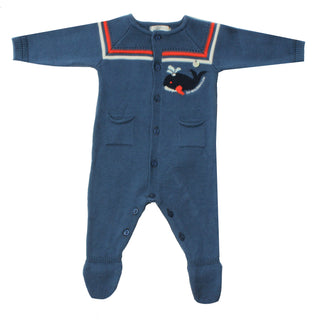 Dr. Kid Baby Knitted Overall Indigo