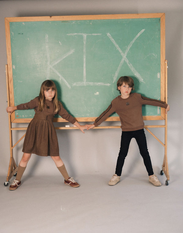 Kix Boys Piping Detail Sweatshirt Brown