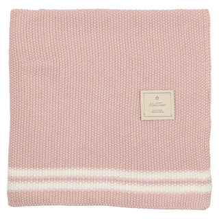 Buy rose-dust Mon Tresor Baby Duo Stripe Chunky Knit Blanket