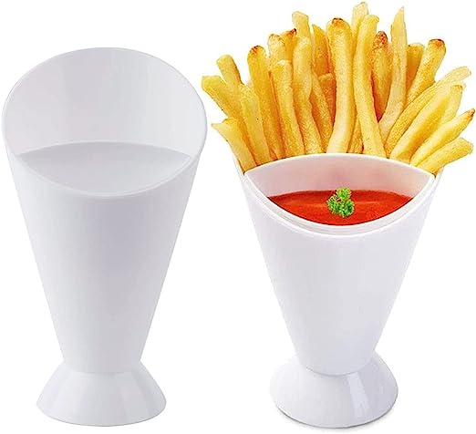 Elegance French Fries Holder With Sauce Part White 16.5/9/9cm