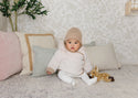 Mon Tresor Baby Fur-Ever Wrap Jacket Ivory & Taupe