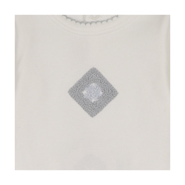 Mon Tresor Baby Geo-Floral Layette Set Ivory & Blue