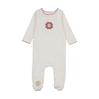 Mon Tresor Baby Geo-Floral Layette Set Ivory & Rose