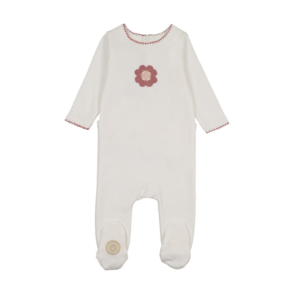 Mon Tresor Baby Geo-Floral Layette Set Ivory & Rose
