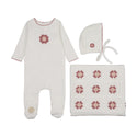 Mon Tresor Baby Geo-Floral Layette Set Ivory & Rose