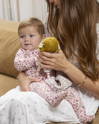 Minimoi Baby Petite Florets Footie Pink