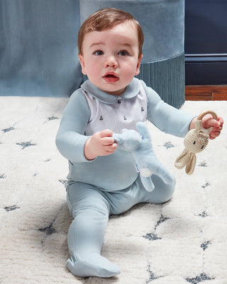 Minimoi Baby Sail On Pintuck Footie Blue