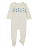 Minimoi Baby Hot Air Balloon Smocking Footie Winter White