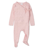 Minimoi Baby Girl Little Hearts Pointelle Footie Pink