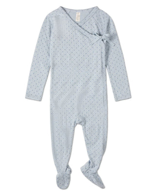 Minimoi Baby Little Dots Pointelle Footie Blue