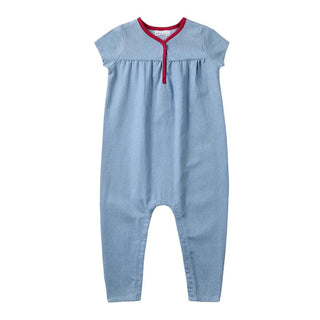 Dinky Baby Girls Milan Denim Sleeveless Romper