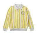 Dinky Boys Novar Long Sleeve Striped Polo Yellow/White