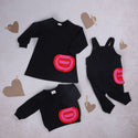 Pompomme Girls Ruffle Pocket Dress Black