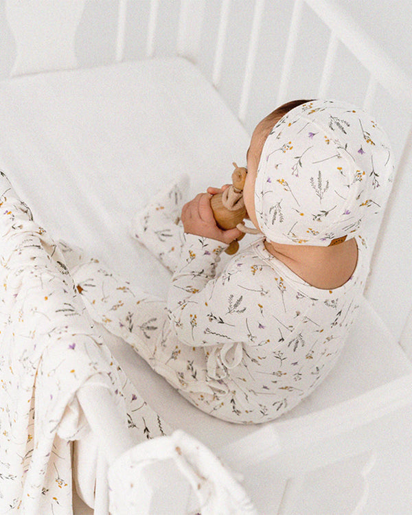 Minimoi Baby Pretty Petals Pointelle 4 Pc Footie Set WW