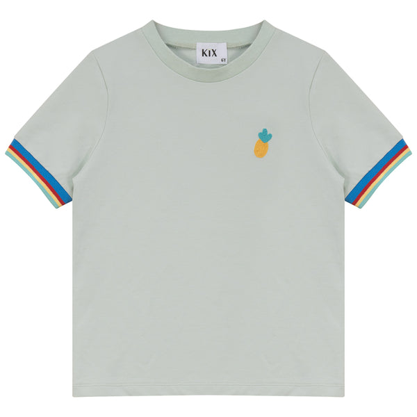 Kix Boys Embroidered Pineapples T-Shirt Seaform