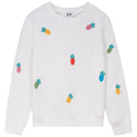 Kix Girls Embroidered Pineapples T-Shirt White