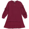 Kix Girls Bows Sweat Dress Plumberry