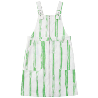 Kix Girls Striped Denim Jumper White/Green