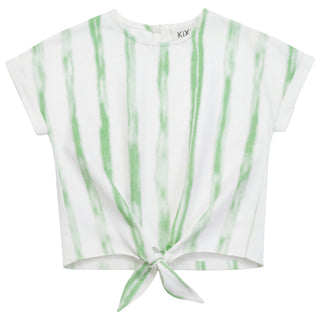 Kix Teen Striped denim T-shirt White/Green