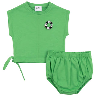 Kix Baby Tie Detail Set Green