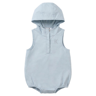 Kix Baby Hooded Bubble Romper Blue