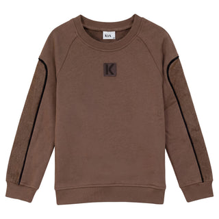 Kix Boys Piping Detail Sweatshirt Brown