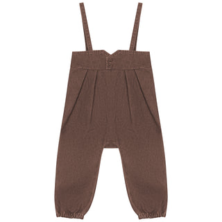 Kix Baby Yoke Detail Denim Romper Brown Denim