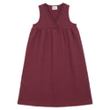 Kix Girls V Neck High Waist Maxi Dress With Tshirt Burgundy