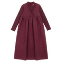 Kix Girls V Neck High Waist Maxi Dress With Tshirt Burgundy