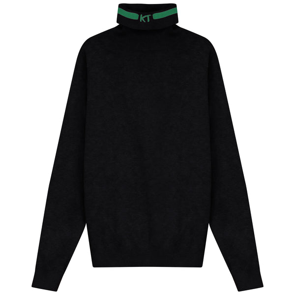 Kix Teens Logo Detail Turtleneck Black