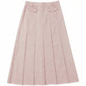 Kix Girls Fringed Hem Pleated Skirt Pink