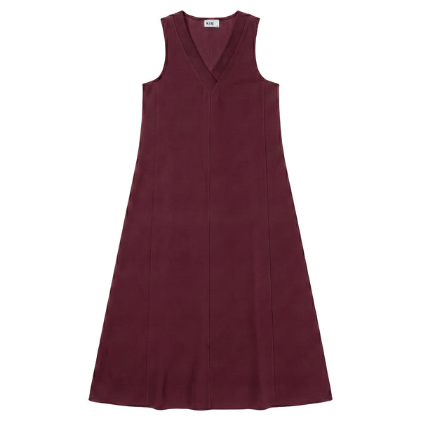 Kix Teens V Neck Maxi Dress Burgundy