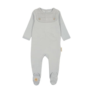 Mon Tresor Baby Knitted Nobility Boys Footie Blue Dawn