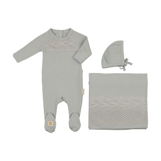 Mon Tresor Baby Look Of Lace Layette Pearl Blue