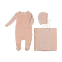 Mon Tresor Baby Luxe Texture Layette Set Pink Whip