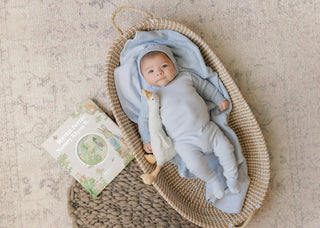 Mon Tresor Baby Luxe Texture Layette Set Blue Dawn