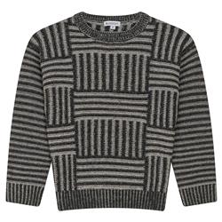 Blumint Boys Knit Stripe Sweater Charcoal