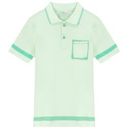 Kix Boys Airbrush Print Short Sleeves Polo Mint