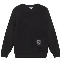 Blumint Boys Crest Embellished Sweater Black