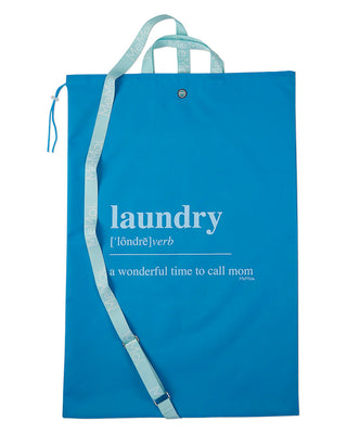 Memoi Time To Call Mom Laundry Bag Blue