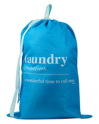 Memoi Time To Call Mom Laundry Bag Blue