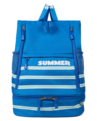 Buy blue Memoi Summer Striped Bag