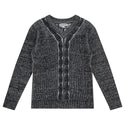 Blumint Boys Large Cable Sweater-Black/Latte