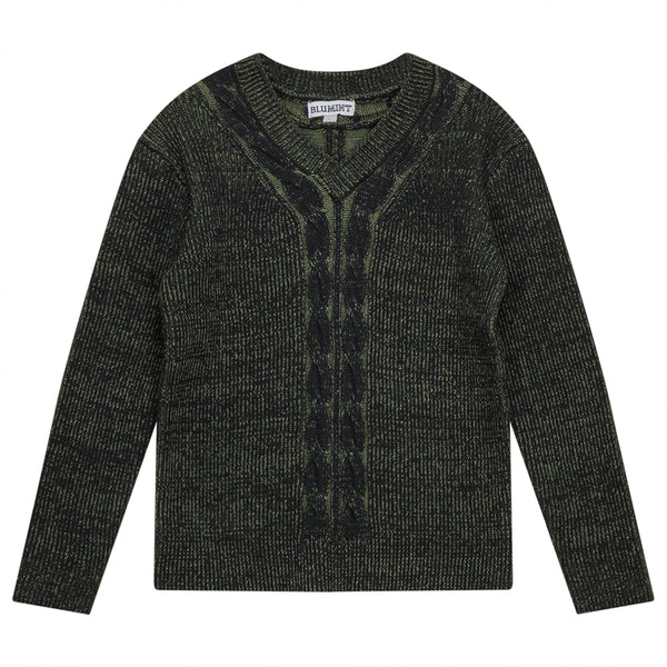 Blumint Boys Large Cable Sweater-Fern/Black