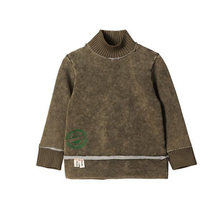 Dinky Boys Green Top With Knitted Ending