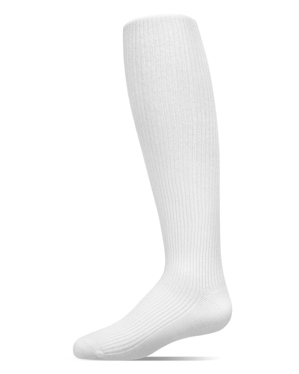 Memoi Girls Thin Ribbed Cotton Tights